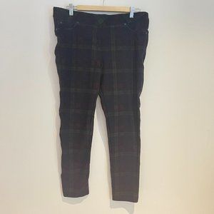 Motion Everyday Athleisure Women Plaid Pull On Leggings Pants Size XL
